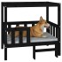 Cama para perros madera maciza de pino negro 95,5x73,5x90