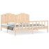 Estructura de cama con cabecero madera maciza 200x200