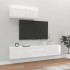 Set de muebles de TV 3 pzas madera contrachapada blanco