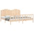 Estructura de cama con cabecero madera maciza 200x200