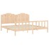 Estructura de cama con cabecero madera maciza 200x200