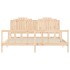 Estructura de cama con cabecero madera maciza 200x200