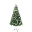 Árbol de Navidad artificial con luces y bolas 910 ramas 210 cm