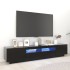 Mueble para TV con luces LED negro 200x35x40