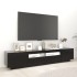 Mueble para TV con luces LED negro 200x35x40