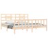 Estructura de cama con cabecero madera maciza 200x200