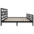 Estructura de cama de madera maciza de pino negro 160x200