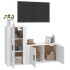 Set de muebles de TV 2 piezas madera contrachapada