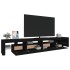 Mueble de TV con luces LED Negro 260x36,5x40