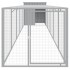 Gallinero con corral acero galvanizado gris claro