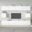 Set de muebles para TV 6 piezas madera contrachapada blanco