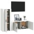 Set de muebles de TV 2 piezas madera contrachapada