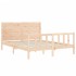 Estructura de cama con cabecero madera maciza 160x200