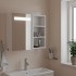 Mueble de baño con espejo y luz LED blanco 60x13x52