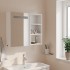 Mueble de baño con espejo y luz LED blanco 60x13x52