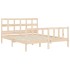 Estructura de cama con cabecero madera maciza 160x200