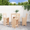 Set de mesa y taburetes altos jardín 5 pzas madera maciza pino