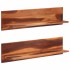 Estantes de pared 2 unidades madera maciza acacia 112x20x26