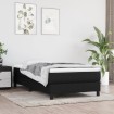 Estructura de cama box spring tela negro 90x190 cm