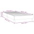 Estructura de cama box spring tela negro 90x190