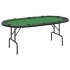 Mesa de póquer plegable para 10 jugadores verde 206x106x75