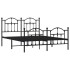 Estructura de cama cabecero y estribo metal negro 140x190