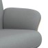 Sillón reclinable con reposapiés tela gris