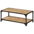 Mesa de centro de madera maciza de mango rugosa 90x45x35