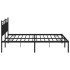 Estructura de cama con cabecero metal negro 183x213