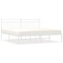 Estructura de cama de metal con cabecero blanco 183x213