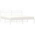 Estructura de cama de metal con cabecero blanco 183x213