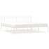 Estructura de cama con cabecero metal blanca 200x200