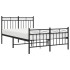 Estructura de cama cabecero y estribo metal negro 120x200