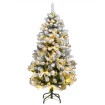 Árbol de Navidad artificial con bisagras 150 LED y bolas 150 cm