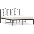 Estructura de cama con cabecero metal negro 150x200