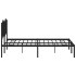 Estructura de cama con cabecero metal negro 150x200