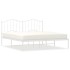 Estructura de cama de metal con cabecero blanco 183x213