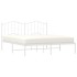 Estructura de cama de metal con cabecero blanco 183x213