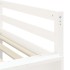 Cama alta de niños con tobogán madera maciza blanca 90x200