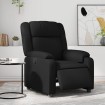 Sillón reclinable eléctrico de cuero sintético negro