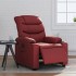 Sillón reclinable eléctrico de cuero sintético rojo