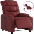 Sillón reclinable eléctrico de cuero sintético rojo