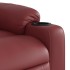 Sillón reclinable eléctrico de cuero sintético rojo