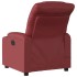 Sillón masaje reclinable eléctrico cuero sintético rojo