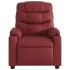 Sillón masaje reclinable eléctrico cuero sintético rojo