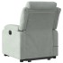 Sillón reclinable de masaje elevable terciopelo gris