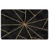 Alfombra lavable antideslizante negro y dorado 190x300