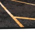 Alfombra lavable antideslizante negro y dorado 190x300