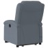 Sillón reclinable de masaje elevable terciopelo gris