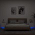 Mesitas de noche de pared con luces LED 2 unidades